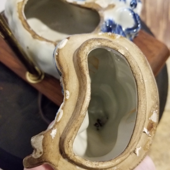 Japanese Blue and White Kutani Porcelain Statue Figure of Sau, the Immortal Lamp - Picture 8 of 9